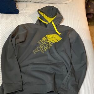 The North Face Gray and Yellow Hoodie